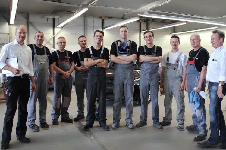 El equipo de pintura berlinés de Schimmel Automobile